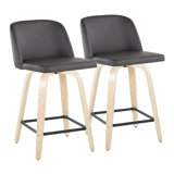 Lakyia Swivel Upholstered Counter Stool