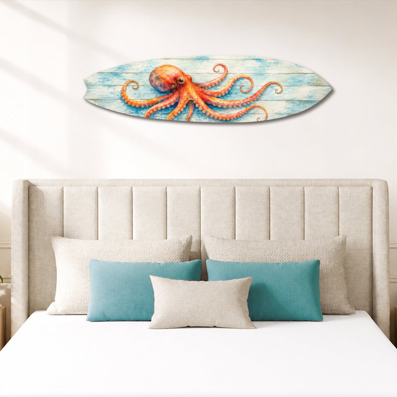 Watercolor Octopus Danny, 24 Inch