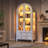 Freestanding Arch Display Cabinet with 3-Color Light Modes and Motion Sensor-1828923321