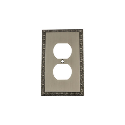 Egg and Dart 1-Gang Duplex Outlet Wall Plate