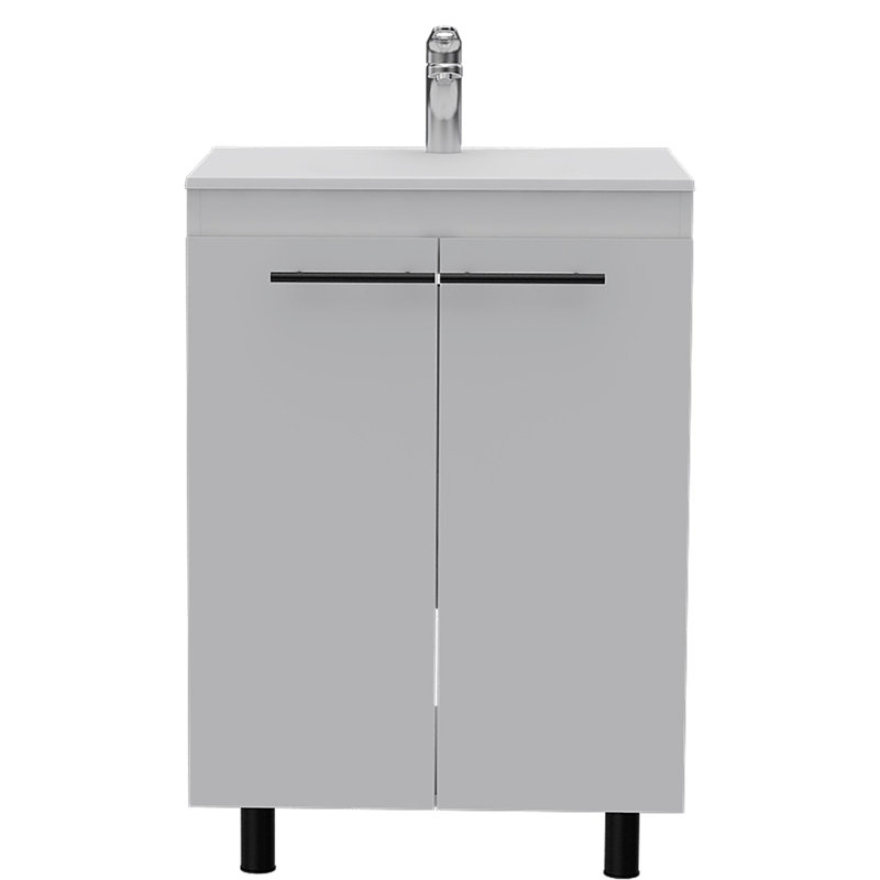 Meuble-lavabo simple avec plateau 14,3 po Zahar