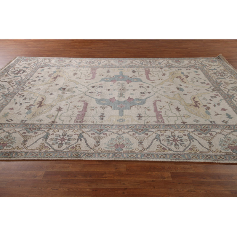 Tapis oriental ivoire Oushak 9 x 12