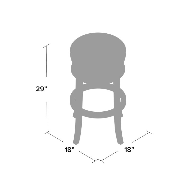 Avelina Swivel Upholstered Counter Stool with Solid Wood Frame, Bar Stool (29” Seat Height)