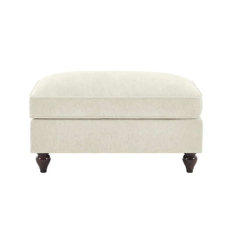 Ottoman Chenille, Beige/White