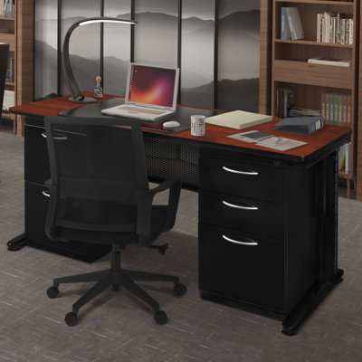 Bureau pour enseignant Nevjana Fusion avec tiroir à double caisson