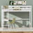 Twin High Loft Bed, Rubber Wood Loft Bed With Safety Guardrail, Built-In Desk, Ladder-121600387