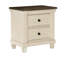 Mobilier de chambre classique style transitionnel rustique et table de chevet 2 tiroirs boutons plats 1 pièce-764497573