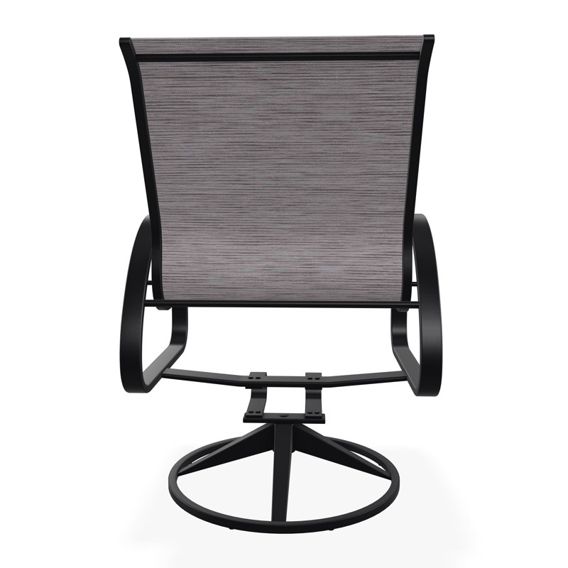 Chaise berçante pivotante Aruba II, Noir, Fossile