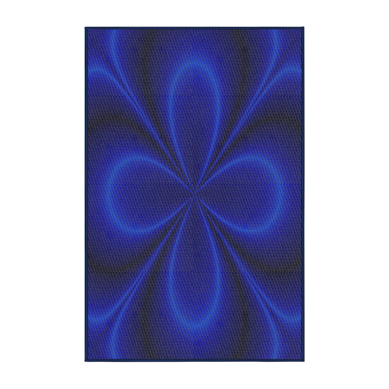 Tapis indigo, Rectangle 5 pi x 7 pi