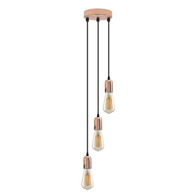 Juni 3 - Light Rose Gold Cluster Pendant