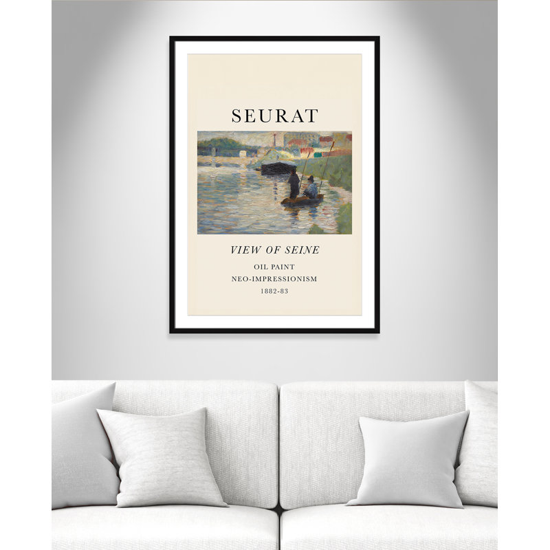 Collection «Old View» par Georges Seurat, Cadre photo noir simple, Oui, H 41,5 po x l 29,5 po x P 1,25 po