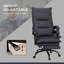 Chaise de bureau en microfibre avec massage, chaleur, repose-pieds, gris