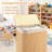 3-Section Collapsible Laundry Hamper With Lid, 150L Large Capacity Bamboo Clothes Sorting Basket With Handles For Bedroom Bathroom Dorm Organization-348775645