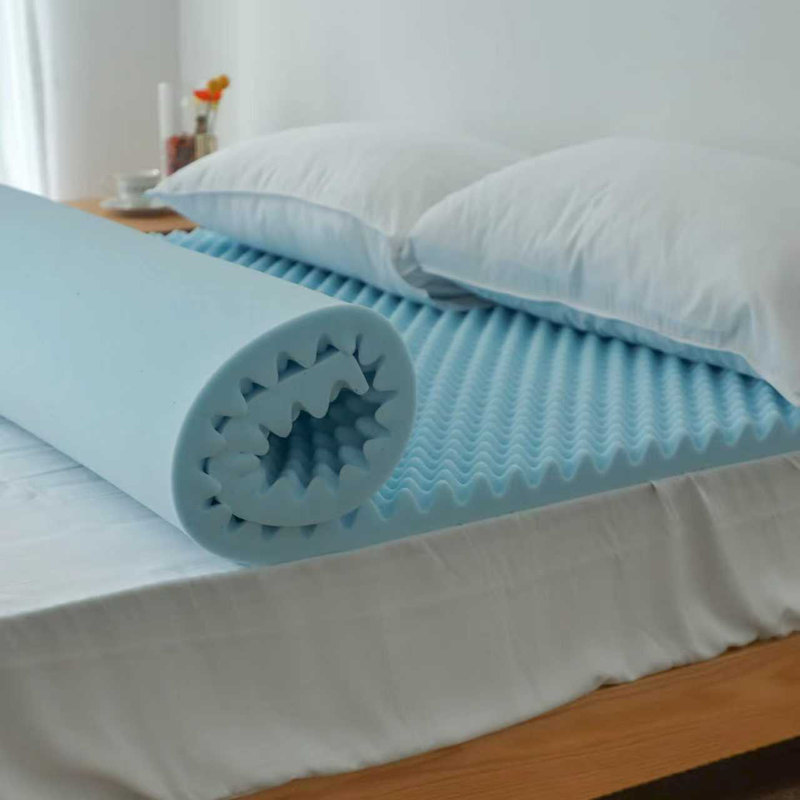 Surmatelas en mousse mémoire, surmatelas infusé de gel rafraîchissant pour soulager les maux de dos, 2", Très grand lit