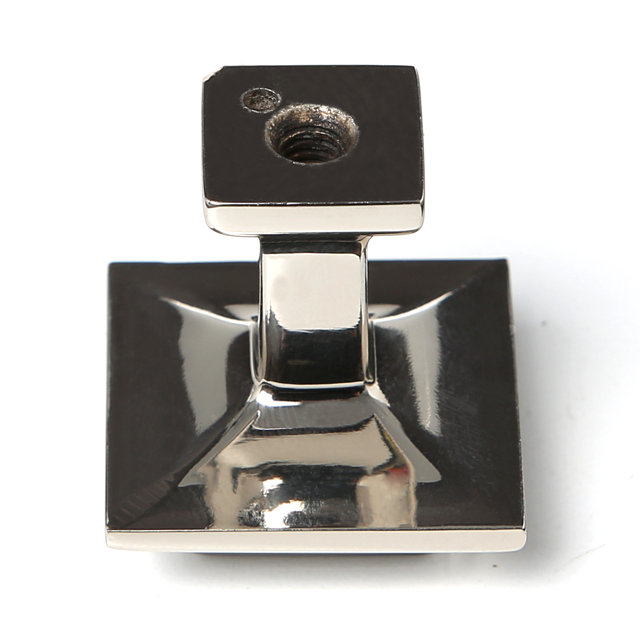 Millenium Square Knob, Polished Nickel, 1" H x 1" W x 1" D