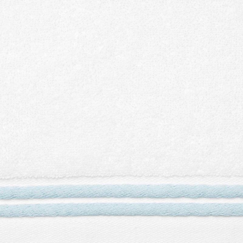 Aura Hand Towel, White/Aqua