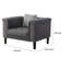 Chaise d'intérieur, chaise capitonnée avec 1 coussin décoratif