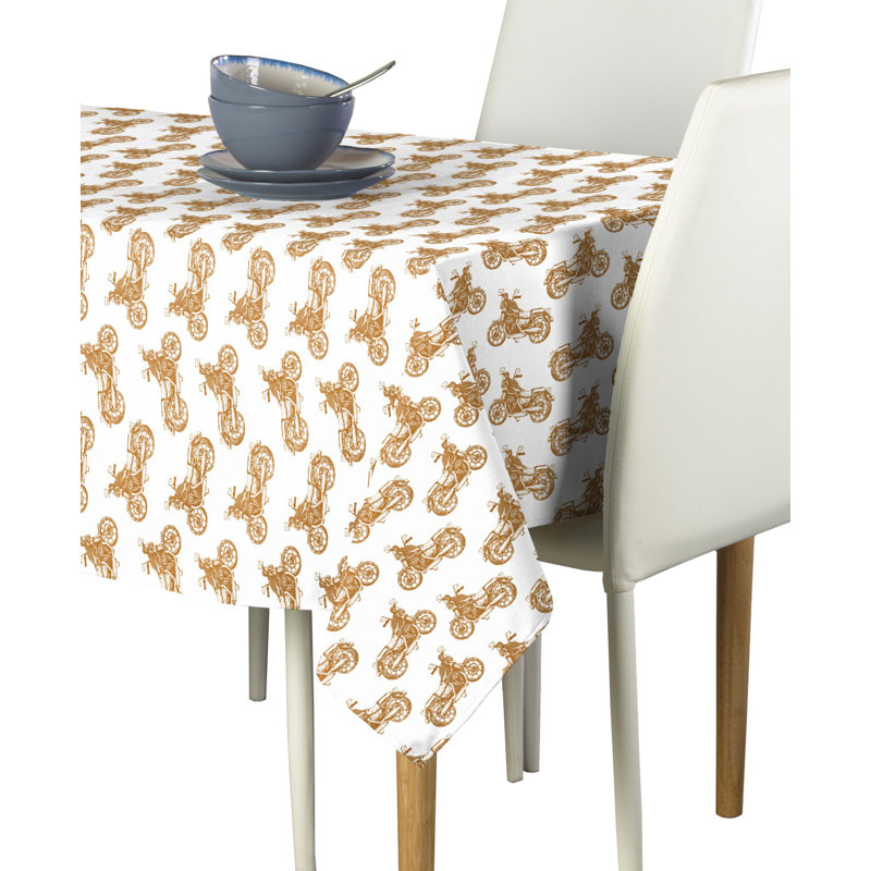 Deneb Geometric Tablecloth, 104" x 60"