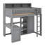 Lit mezzanine simple avec tablettes et garde-robe-1444365823