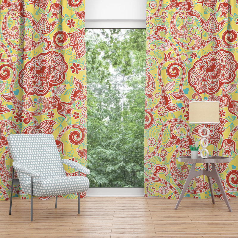 Paire de rideaux obscurcissant en polyester Dereham, L 40 po x H 61 po