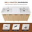 Meuble-lavabo moderne 60 po (doit inclure le meuble-lavabo et le lavabo) avec rangement