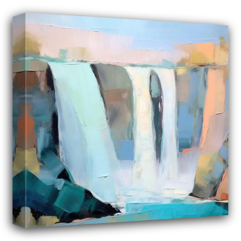 "Chutes d'eau 1" sur toile, H 24 po x l 24 po