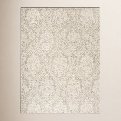 Rosemarie Gray Ivory Hand-Tufted Wool Rug