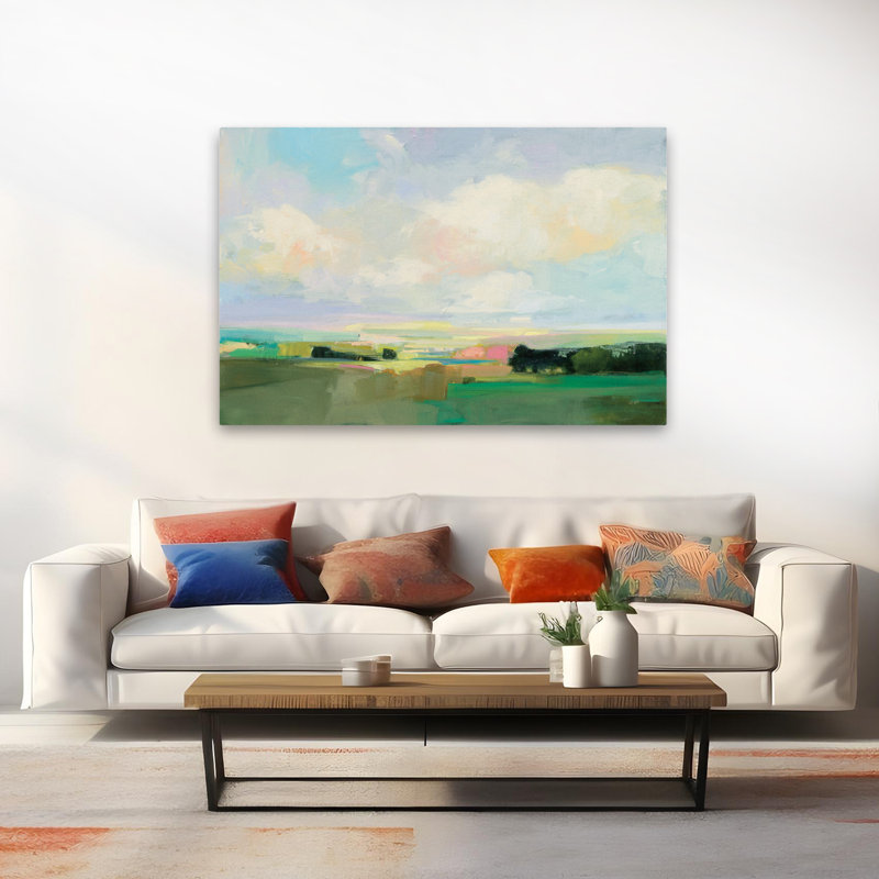 Abstrait et bleu ciel d'été I Art, H 40 po x l 60 po