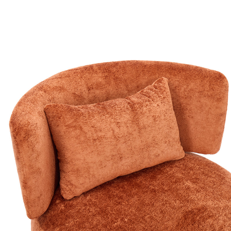 Caidee 26,3 po de largeur, Velours rouille orange