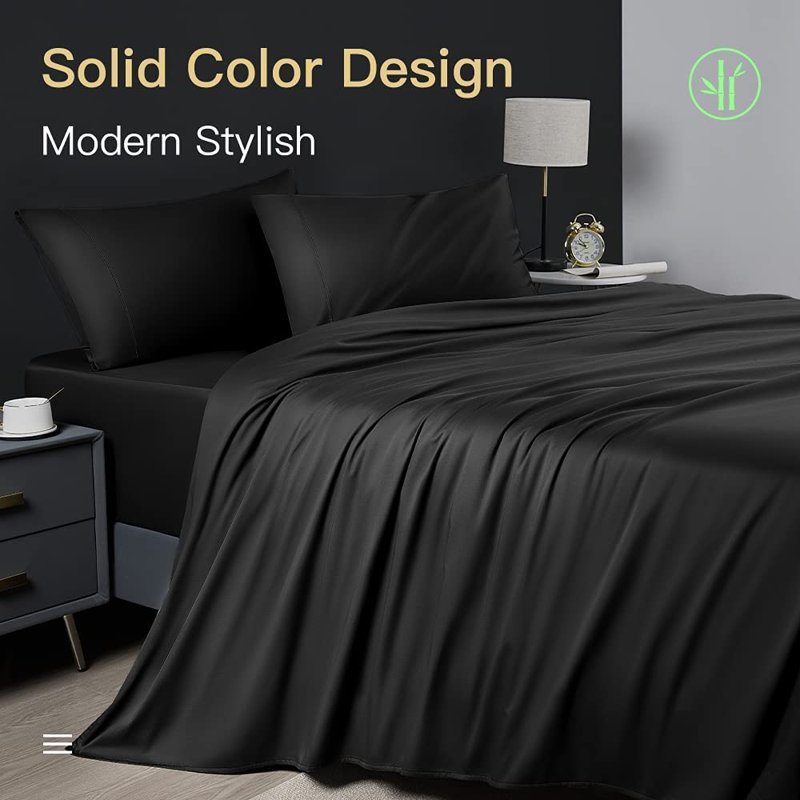 Silk Sheet Set, Black