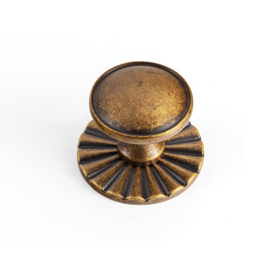 Poignée champignon 1,3 po de diamètre avec contre-plaque décorative, quincaillerie robuste pour la cuisine et le meuble-lavabo, rénovation