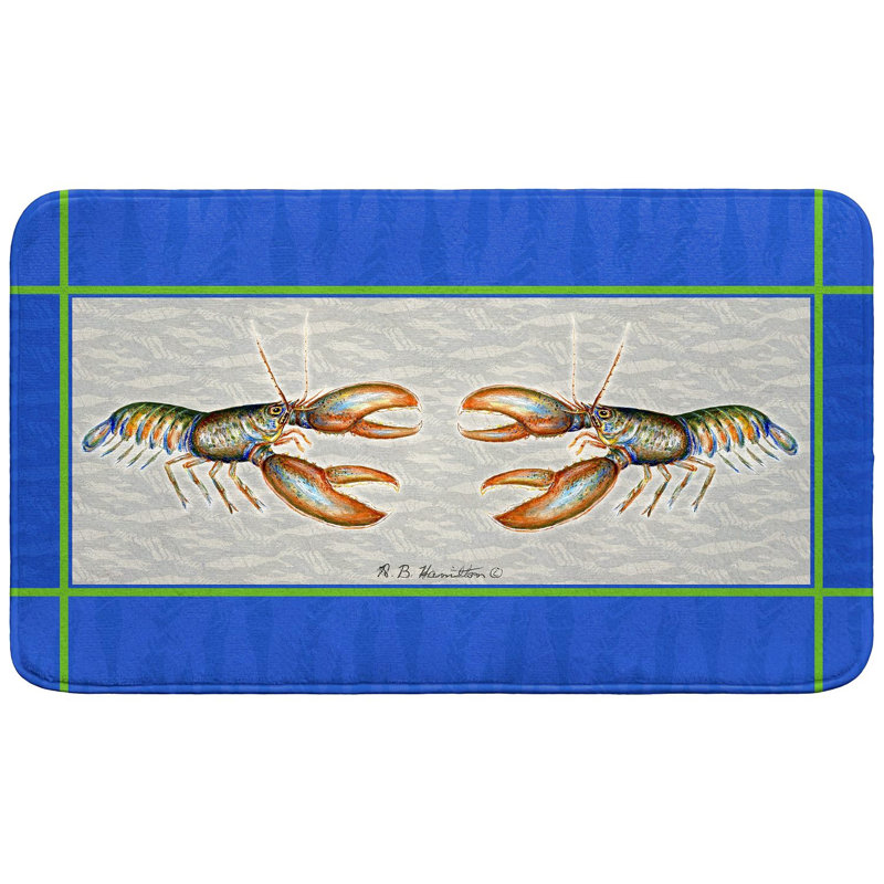 Tapis de bain homard, L 30 po x l 18 po