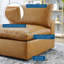 Chaise sans accoudoirs rembourrée en cuir Vegan-576088469