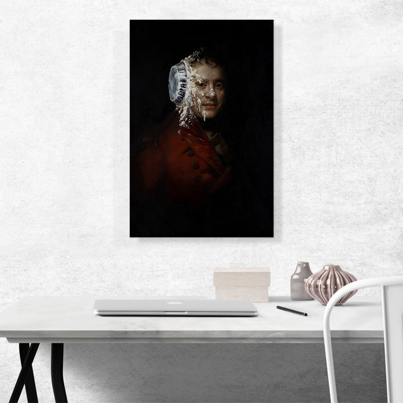 «Pie Face» par Banksy, reproduction d'art sur toile tendue, H 26 po x l 18 po x P 0,75 po