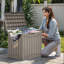 Boîte de rangement en résine 30 gallons avec couvercle verrouillable, rangement extérieur résistant aux intempéries et siège-101872826
