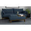 Blue Reversible Tray Ottoman