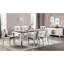 2 Upholstered Side Chairs, Two-tone White & Grey, Padded Fabric Seat, 37.85lb, Dining Room Decorative Piece 2pcs Grey Two-tone, Comfortable 18.88" Seat Ht, Beauty