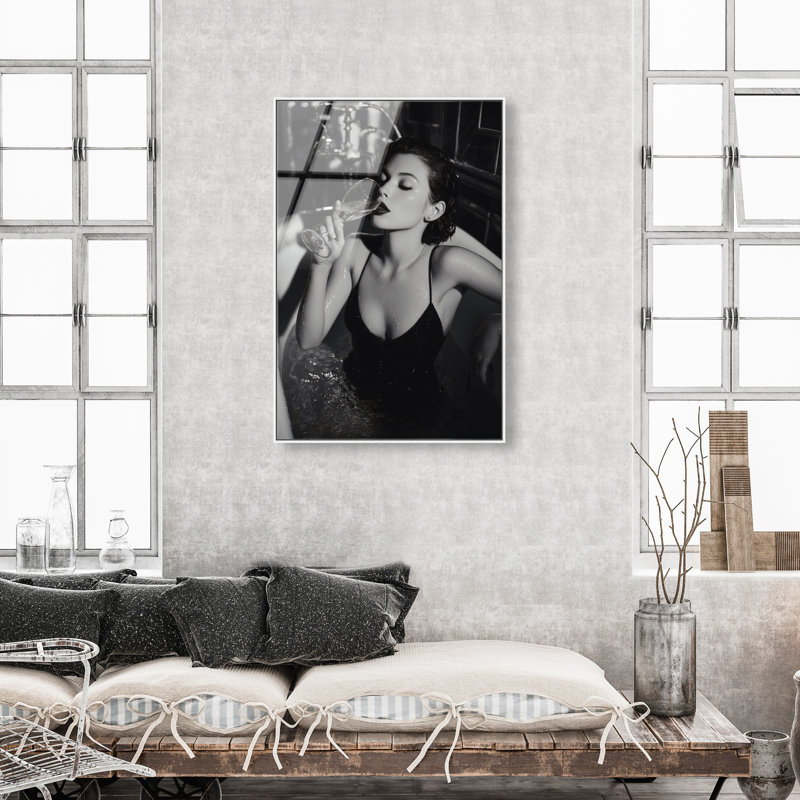 Darkened Glow Print by Oliver Gal, 31"H x 21"W, White Floater Frame