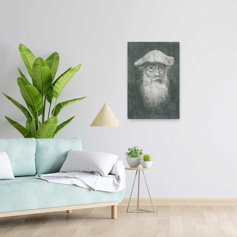Autoportrait abstrait contemporain - Impression d'art mural, H 24 po x l 16 po