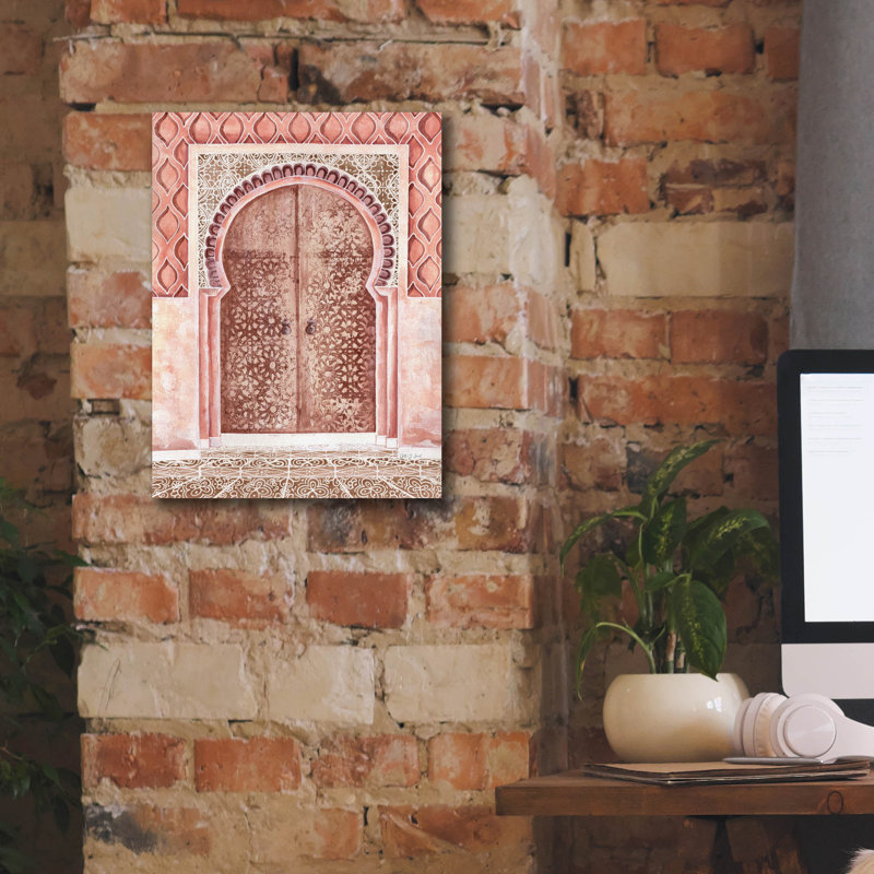 «Moroccan Streets Tile Entrance» par Yvette St. Amant, art mural sur toile, H 16 po x l 12 po x P 0,75 po
