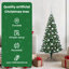 vidaXL Artificial Pre-lit Christmas Tree Green PVC and Metal-1155090643