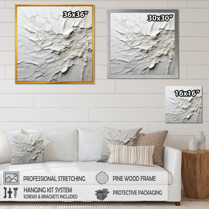 Peinture abstraite liquide crème et noire III - reproduction d'art sur toile abstraite, Cadre naturel flottant