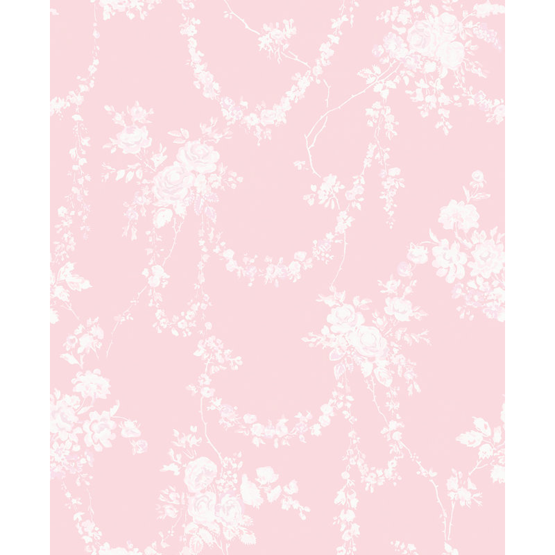 33' L x 20.5'' W Wallpaper Roll, Pink