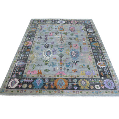 Tapis oriental turc coloré noué à la main 12 pi 2 po x 14 pi 9 po 6BF4BD9FD60F48C1A0BEFE0173B1D6FA
