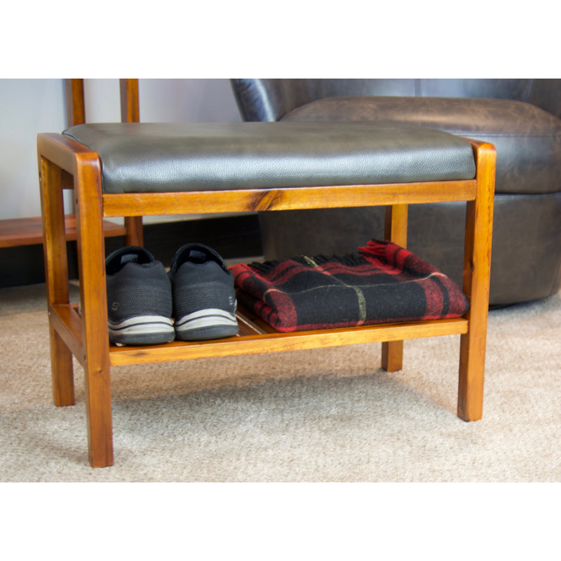 Aavan Faux Leather Upholstered Storage Bench