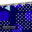 Rideau de douche contemporain abstrait géométrique à 12 crochets-805384132