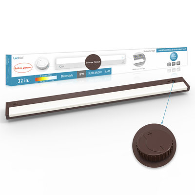 Under Cabinet Lighting Built-in Dimmer Plug in or Hardwired,Dimmable 5 Colour 2700/3000K3500K4000/5000K, Linkable, ETL Listed Under Counter Lights for Kitchen