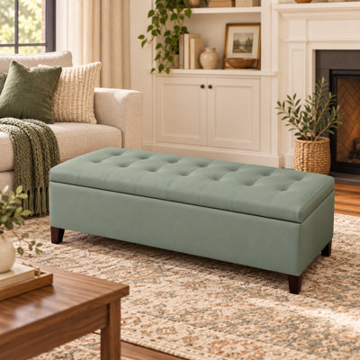 Banc de rangement en simili cuir Loggins