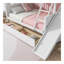 Lit superposé simple au-dessus de double avec 2 tiroirs, glissière, tablettes, échelle, lit superposé en bois d'hévéa avec glissière, tiroirs, blanc
