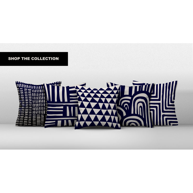  Coussin intérieur / extérieur, L 19 po x H 19 po, Bleu marine